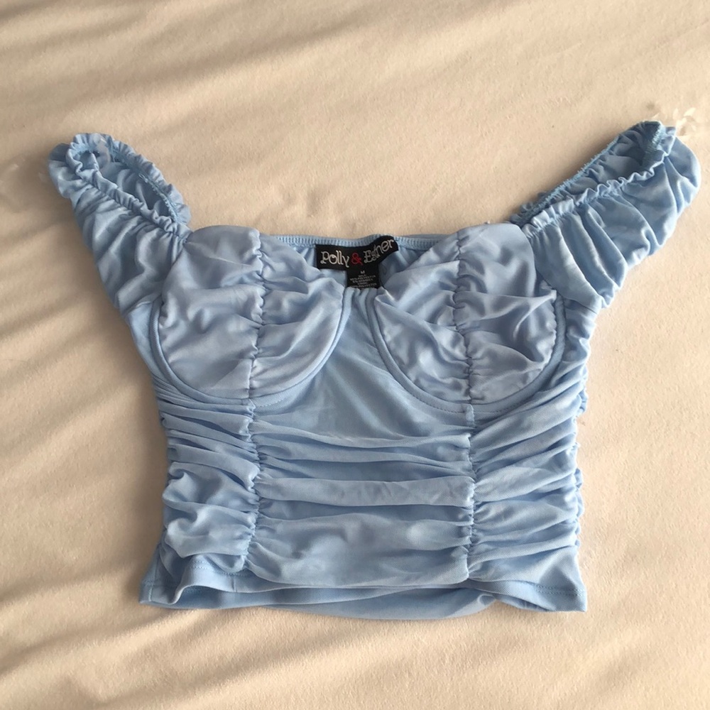Blue Bustier Top